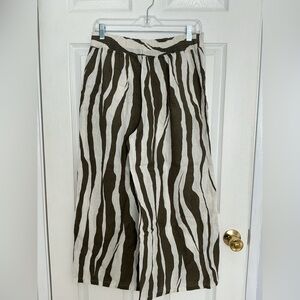100% Linen Rachel Zoe Zebra Print New without tags